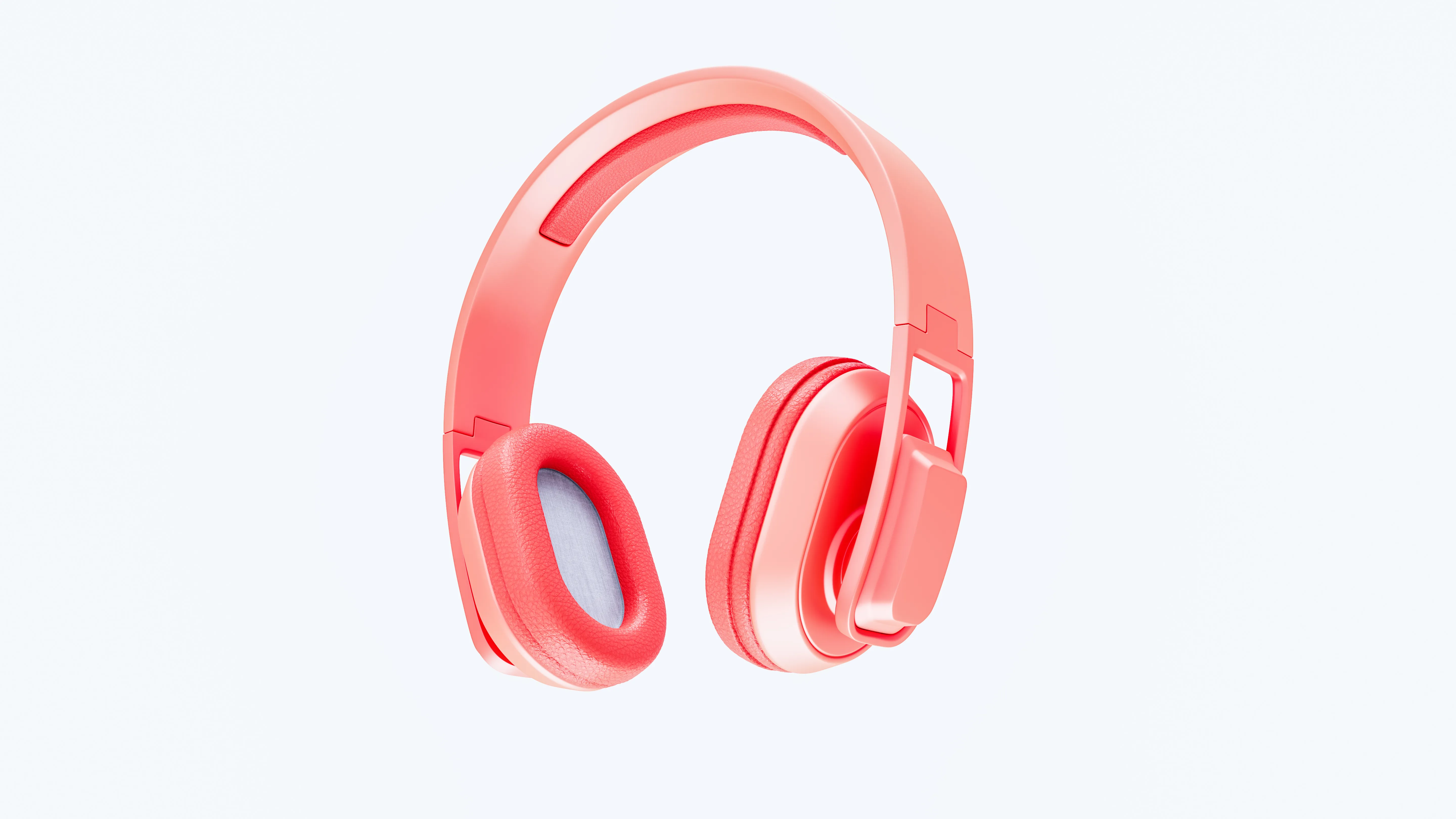 3D Produkvisualisierung von Over Ear Kopfhörern in pink